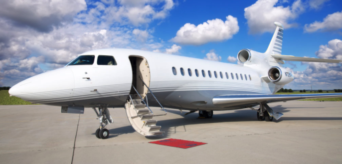 Newly available Falcon 7X long range jet available for charter from Southern California, operated by CI Jets.