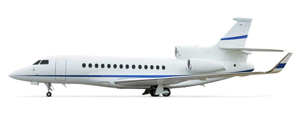 Dassault Falcon 7X ultra long range fleet available for international charter operated by Planet Nine Private Air.