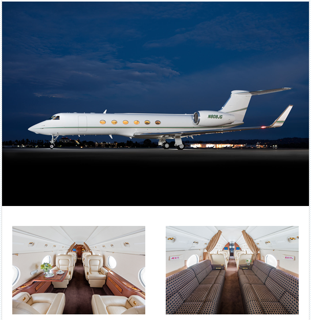 Gulfstream V point to point charter pricing by operator Prime Jet