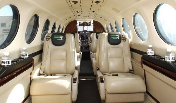 Rise Texas King Air private charter cabin
