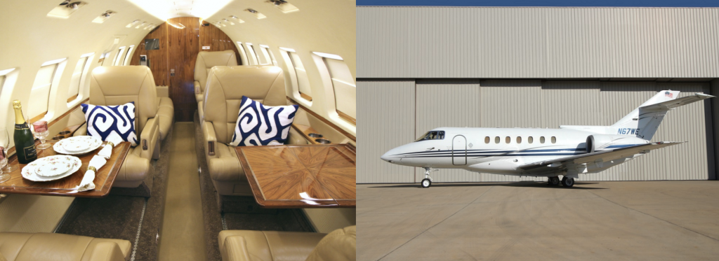 Hawker 1000A super-midsize 9-passenger jet now available for charter with operator Freedom Jets
