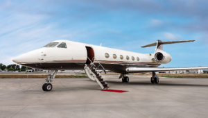 Gulfstream V long range jet now for charter.